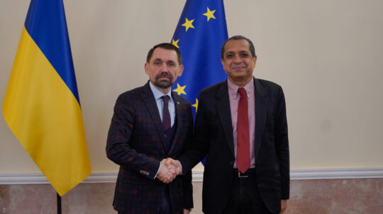 Mykola Tochytskyi and Ravi Shankar discussed the prospects of Ukrainian-Indian cultural partnership