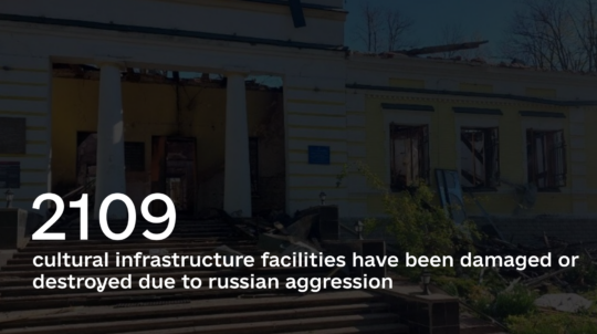 2,109 cultural infrastructure facilities have been damaged or destroyed due to russian aggression